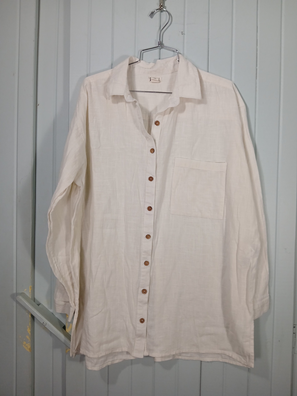 Billabong Lightweight cotton Button-Up Shirt in Ivory
